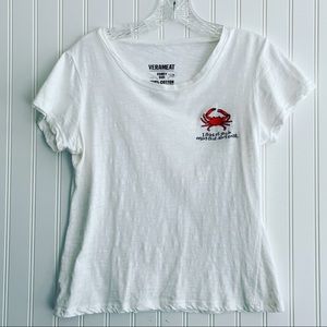 VERAMEAT comfy size white tee